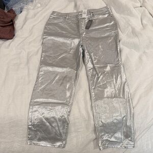 LOFT Silver Ankle Jeans